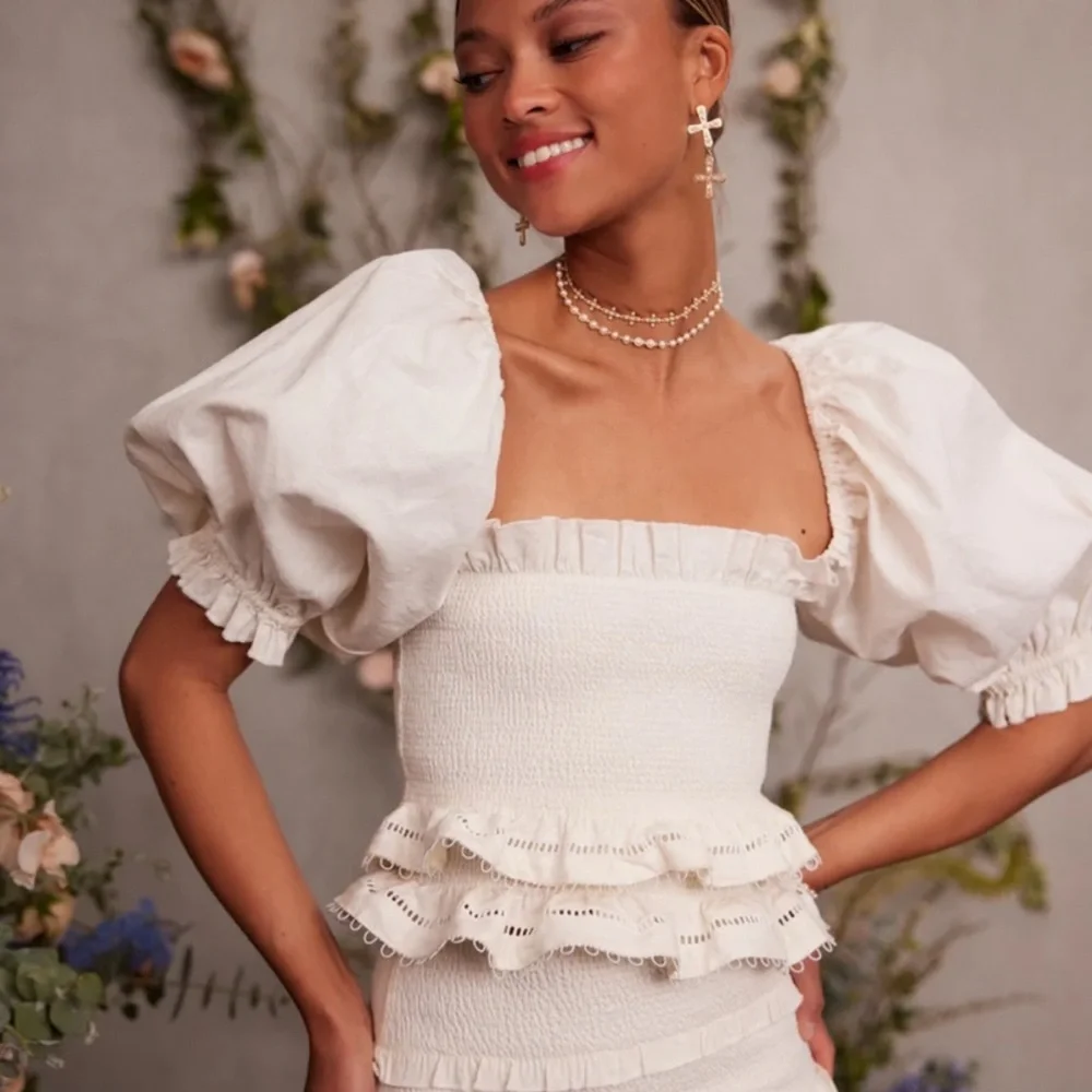 V. Chapman Leilani Top & Linnea Skirt Set size 4 small anthropology BHLDN - Picture 3 of 10